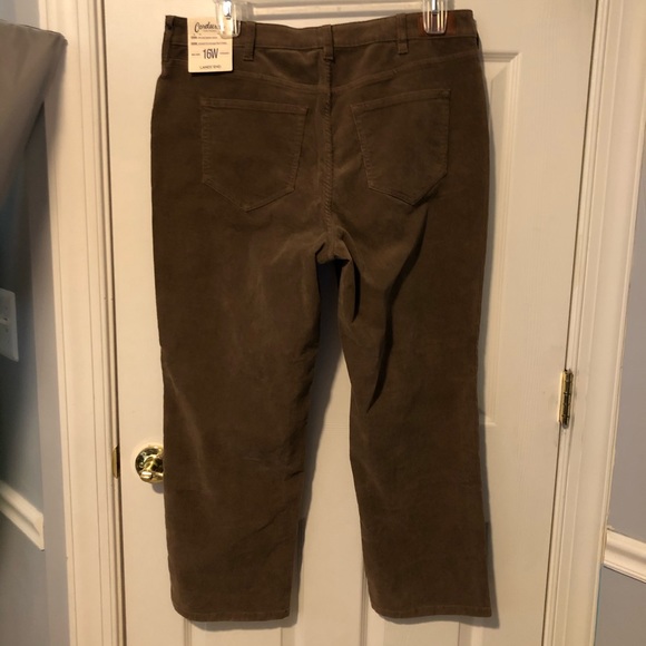 Lands’ End 16W Mid Rise Straight Leg Corduroys Tan - Picture 4 of 13